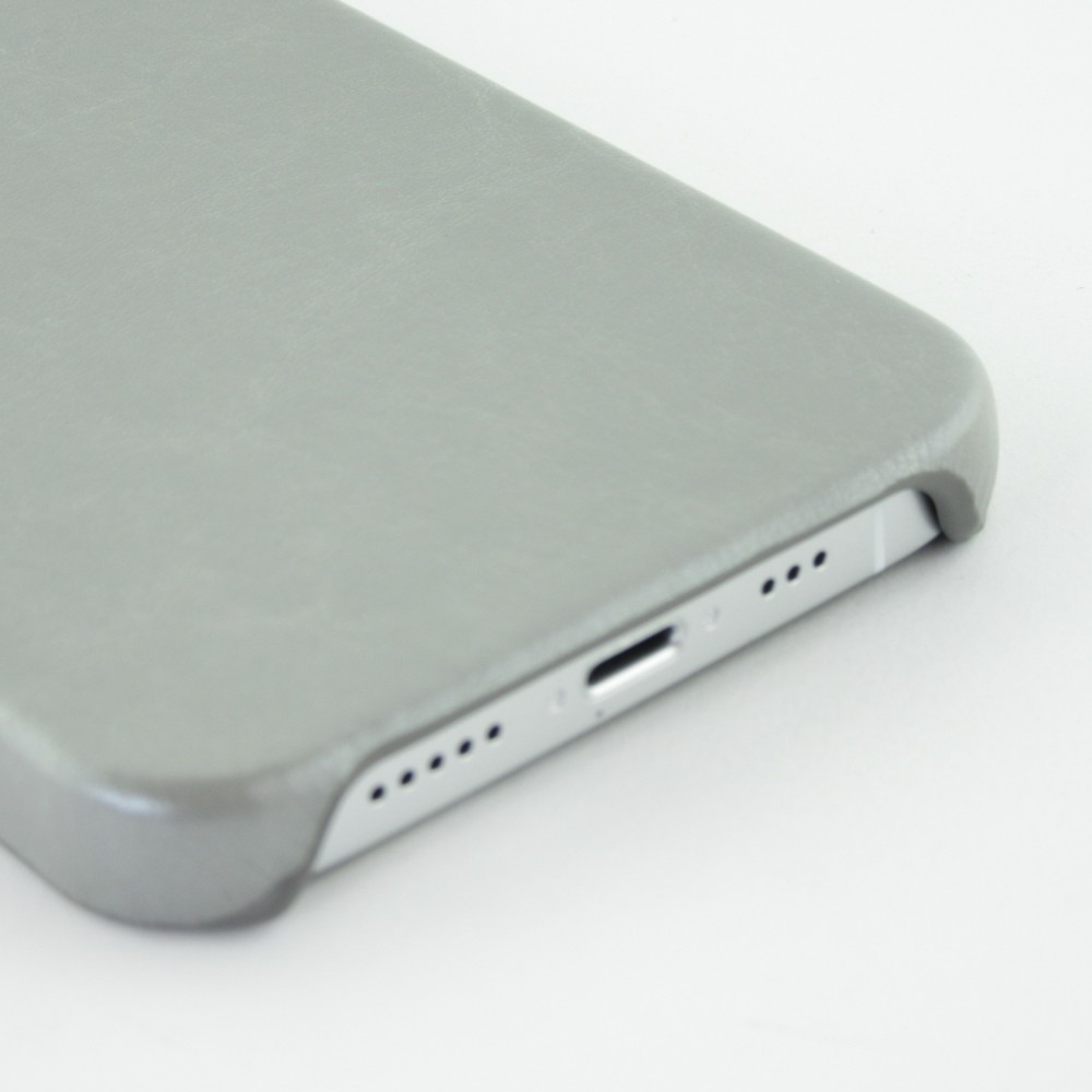 Coque iPhone 13 Pro Max - Basic cuir - Gris