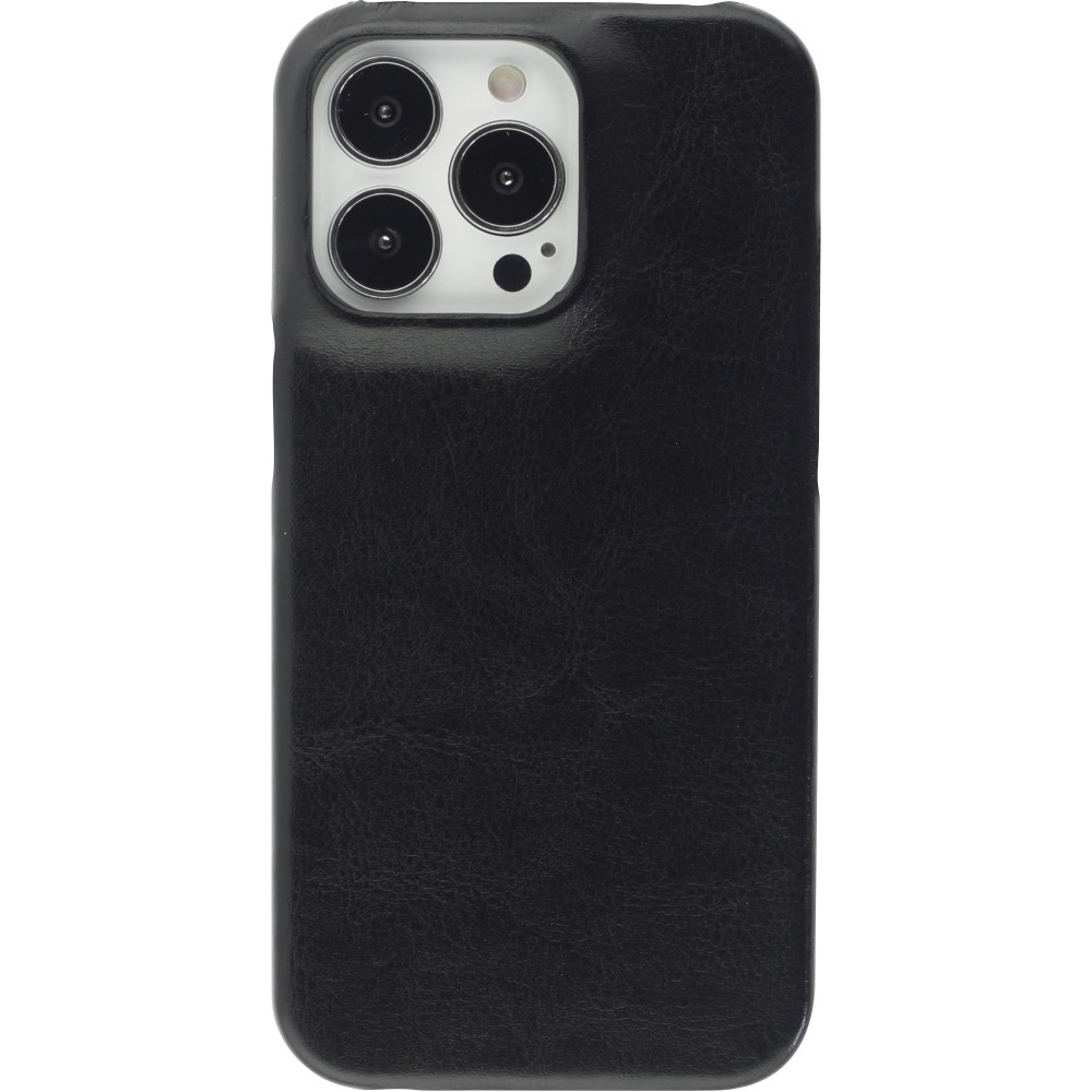 Coque iPhone 13 Pro - Basic cuir - Noir