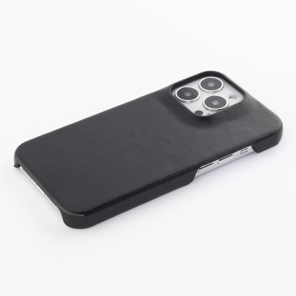 Coque iPhone 13 Pro Max - Basic cuir - Noir