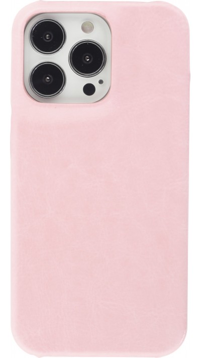 iPhone 13 Pro Case Hülle - Basic-Leder - Rosa