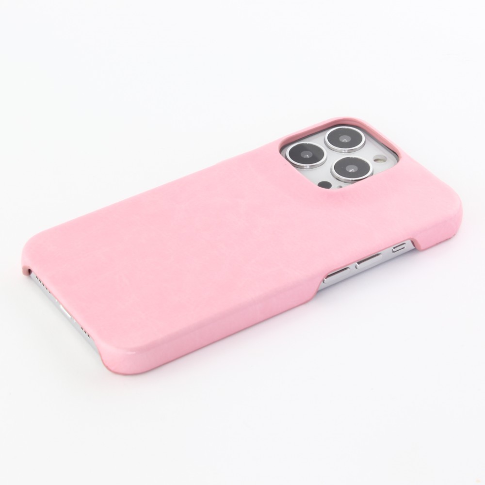 Coque iPhone 13 Pro Max - Basic cuir - Rose