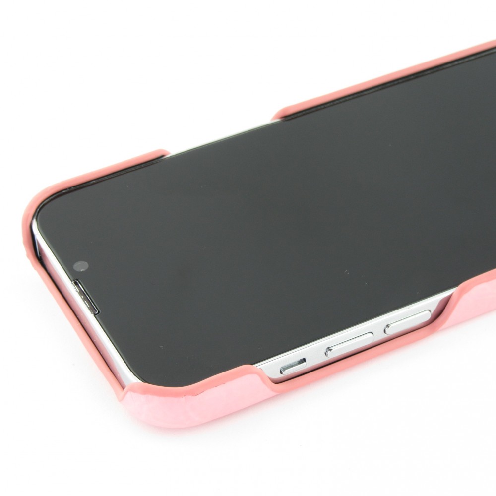 iPhone 13 Pro Max Case Hülle - Basic-Leder - Rosa