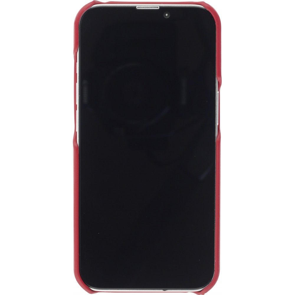 iPhone 13 Pro Max Case Hülle - Basic-Leder - Rot