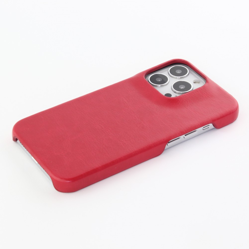 Coque iPhone 13 Pro Max - Basic cuir - Rouge