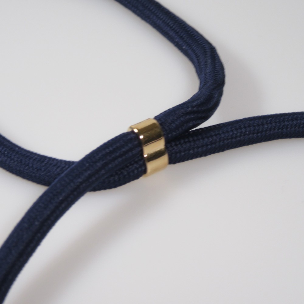 iPhone 13 Pro Case Hülle - Bio Eco-Friendly Vegan mit Handykette Necklace blau