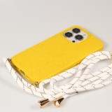 iPhone 13 Pro Max Case Hülle - Bio Eco-Friendly Vegan mit Handykette Necklace - Gelb