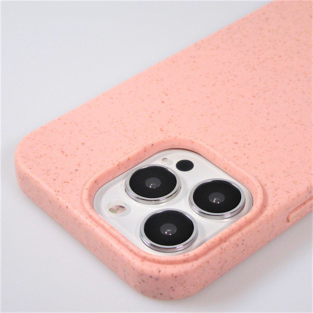 Coque iPhone 13 Pro Max - Bio Eco-Friendly nature avec cordon collier - Rose