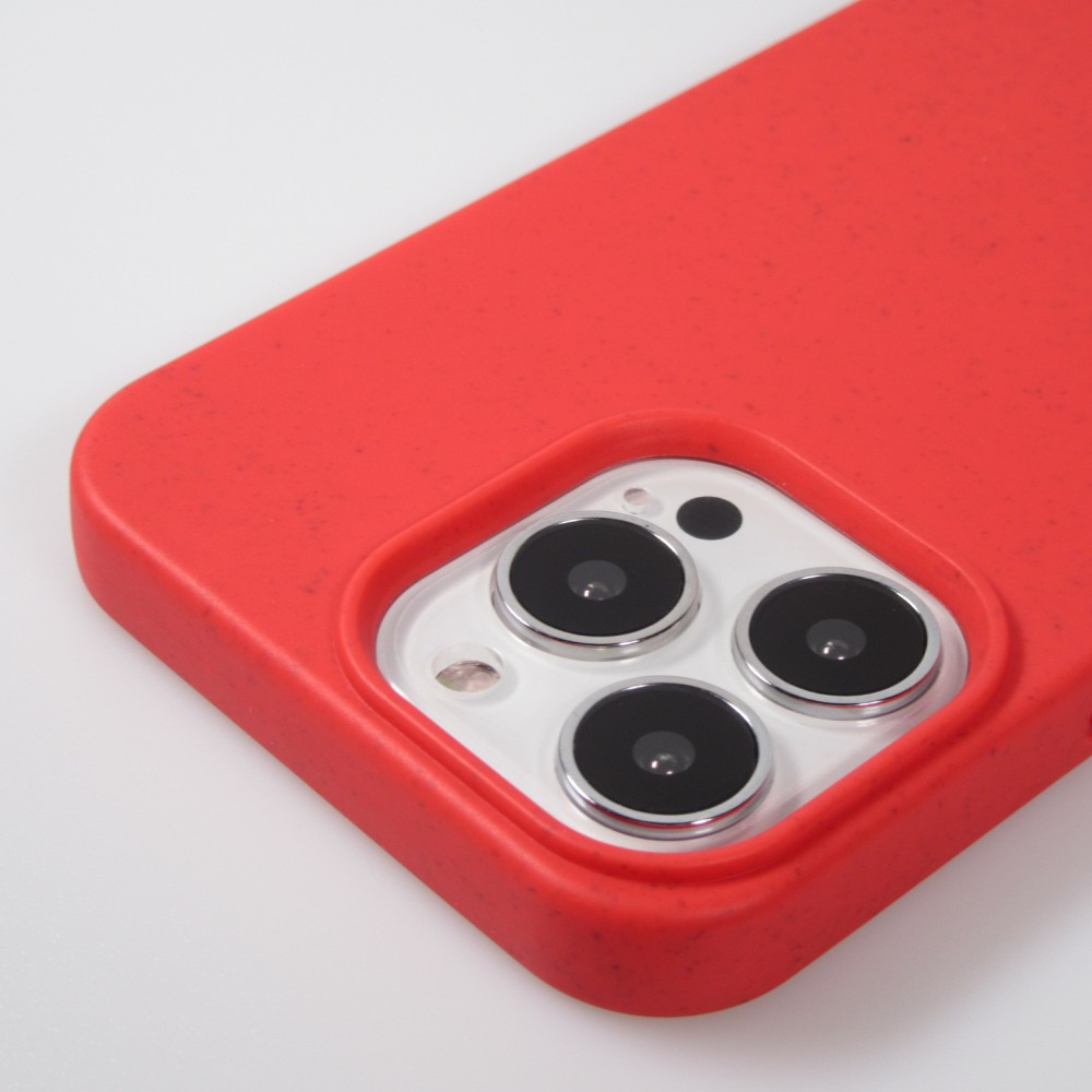 iPhone 13 Pro Max Case Hülle - Bio Eco-Friendly Vegan mit Handykette Necklace - Rot