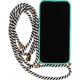 iPhone 13 Pro Max Case Hülle - Bio Eco-Friendly Vegan mit Handykette Necklace - Türkis