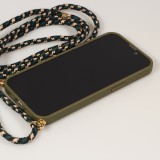 iPhone 13 Pro Max Case Hülle - Bio Eco-Friendly Vegan mit Handykette Necklace - Dunkelgrün