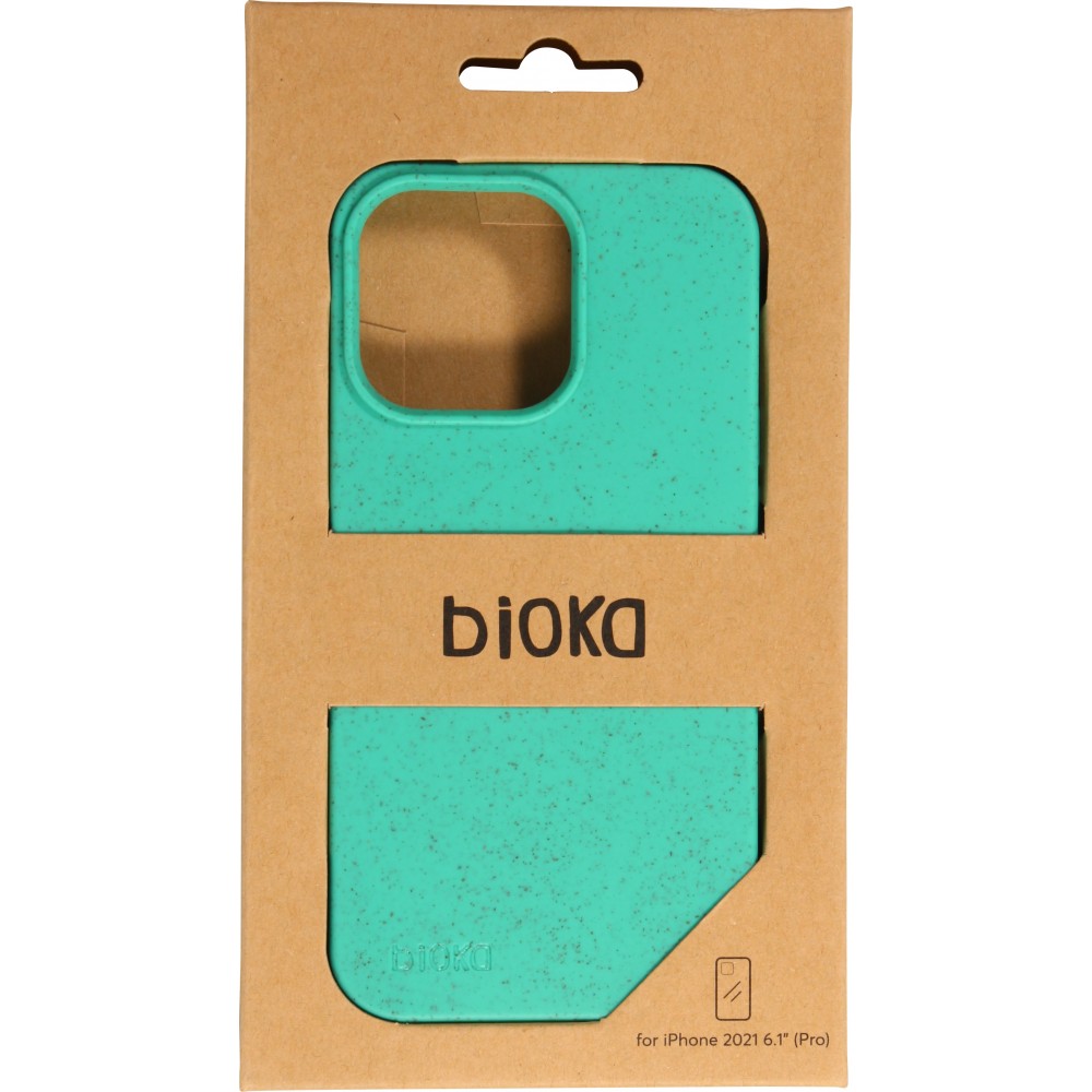 Coque iPhone 13 Pro - Bioka biodégradable et compostable Eco-Friendly - Turquoise