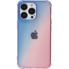 Coque iPhone 13 Pro Max - Bumper Rainbow Silicone anti-choc avec bords protégés -  bleu - Rose