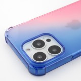 Coque iPhone 13 Pro Max - Bumper Rainbow Silicone anti-choc avec bords protégés -  bleu - Rose