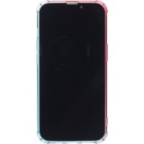 iPhone 13 Pro Case Hülle - Gummi Bumper Rainbow mit extra Schutz für Ecken Antischock - rosa blau