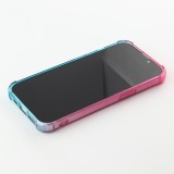 iPhone 13 Pro Max Case Hülle - Gummi Bumper Rainbow mit extra Schutz für Ecken Antischock - rosa blau