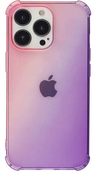 Coque iPhone 13 Pro - Bumper Rainbow Silicone anti-choc avec bords protégés -  rose - Violet