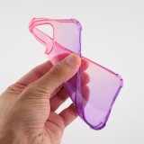 Coque iPhone 13 Pro - Bumper Rainbow Silicone anti-choc avec bords protégés -  rose - Violet
