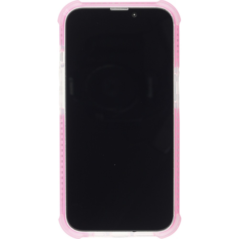 Coque iPhone 13 Pro Max - Bumper Stripes - Rose