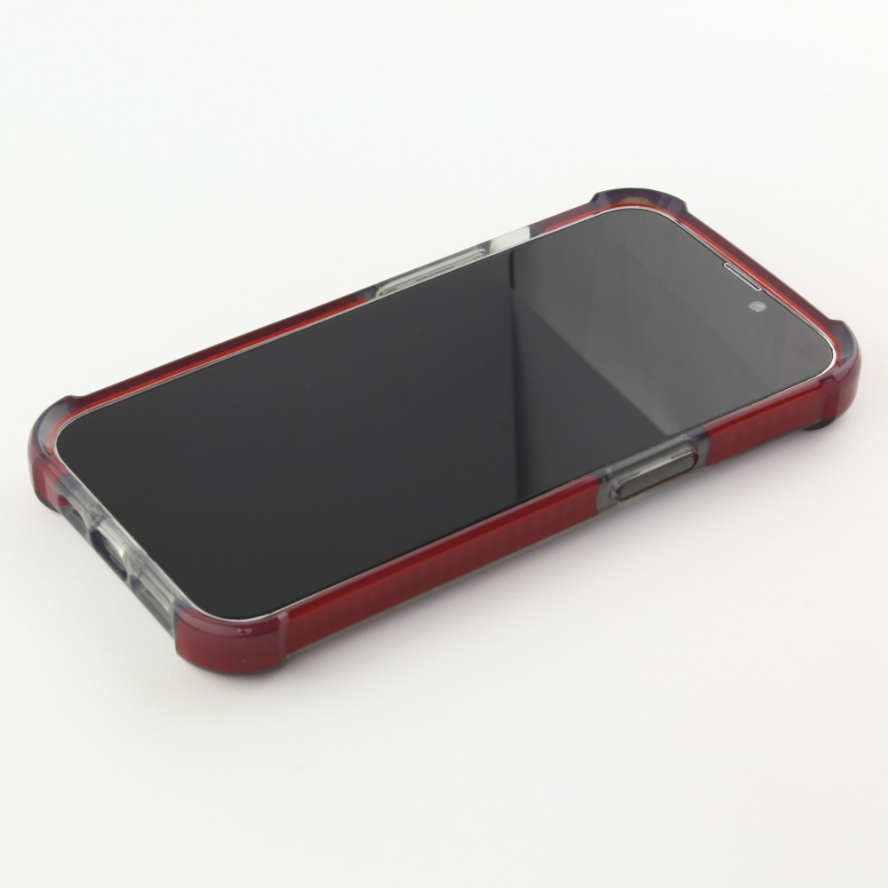 iPhone 13 Pro Max Case Hülle -  Bumper Stripes Burgund