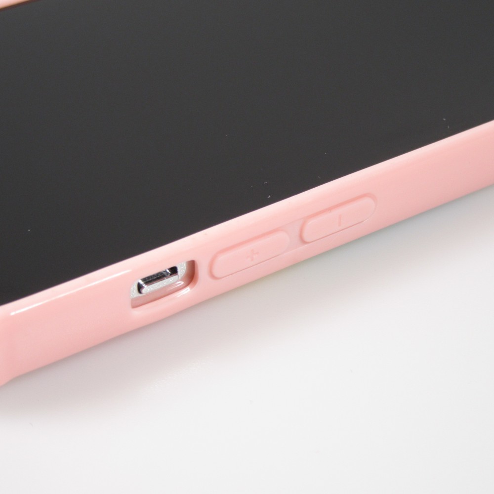 iPhone 13 Pro Case Hülle - Kamera vertikale Klappe Regenbogen - Rosa
