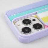 iPhone 13 Pro Case Hülle - Kamera vertikale Klappe Regenbogen - Violett