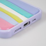 iPhone 13 Pro Max Case Hülle - Kamera vertikale Klappe Regenbogen - Violett