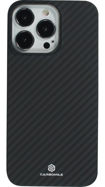 iPhone 13 Pro Max Case Hülle - Carbomile Schutzcase aus echtem Aramid Carbonfaser - Schwarz