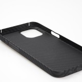 iPhone 13 Pro Max Case Hülle - Carbomile Schutzcase aus echtem Aramid Carbonfaser - Schwarz