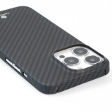 Coque iPhone 13 Pro - Carbomile case de protection en fibre de carbone aramide véritable - Noir
