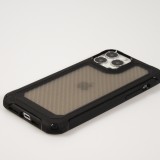 iPhone 13 Pro Case Hülle - Military Elite kompakt Cover mit semi-transparentem Carbon Rücken - Schwarz
