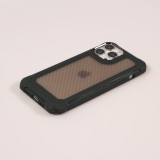 iPhone 13 Pro Max Case Hülle - Military Elite kompakt Cover mit semi-transparentem Carbon Rücken - Dunkelgrün