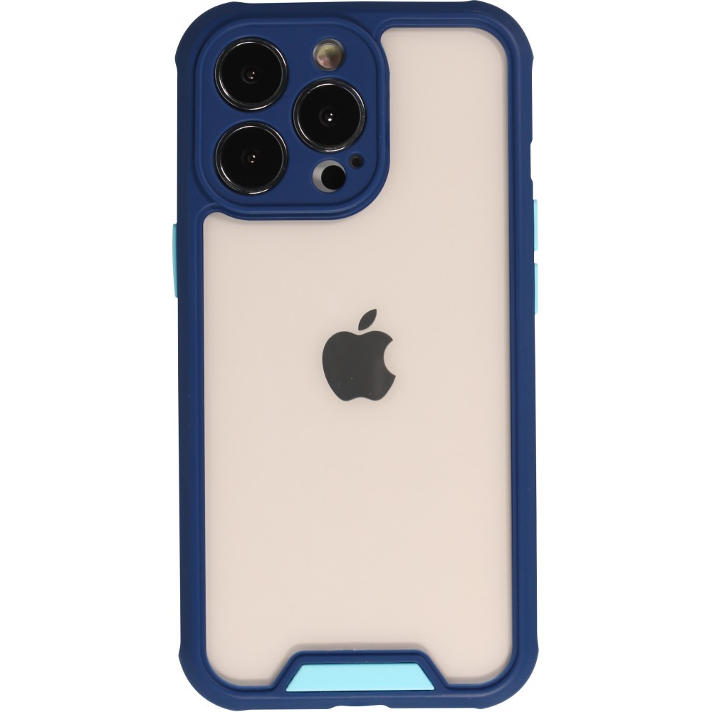 Coque iPhone 12 Pro Max - Dual Tone Bumper Mat Glass - Bleu