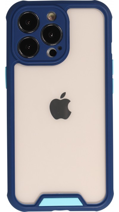 Coque iPhone 13 Pro - Dual Tone Bumper Mat Glass - Bleu