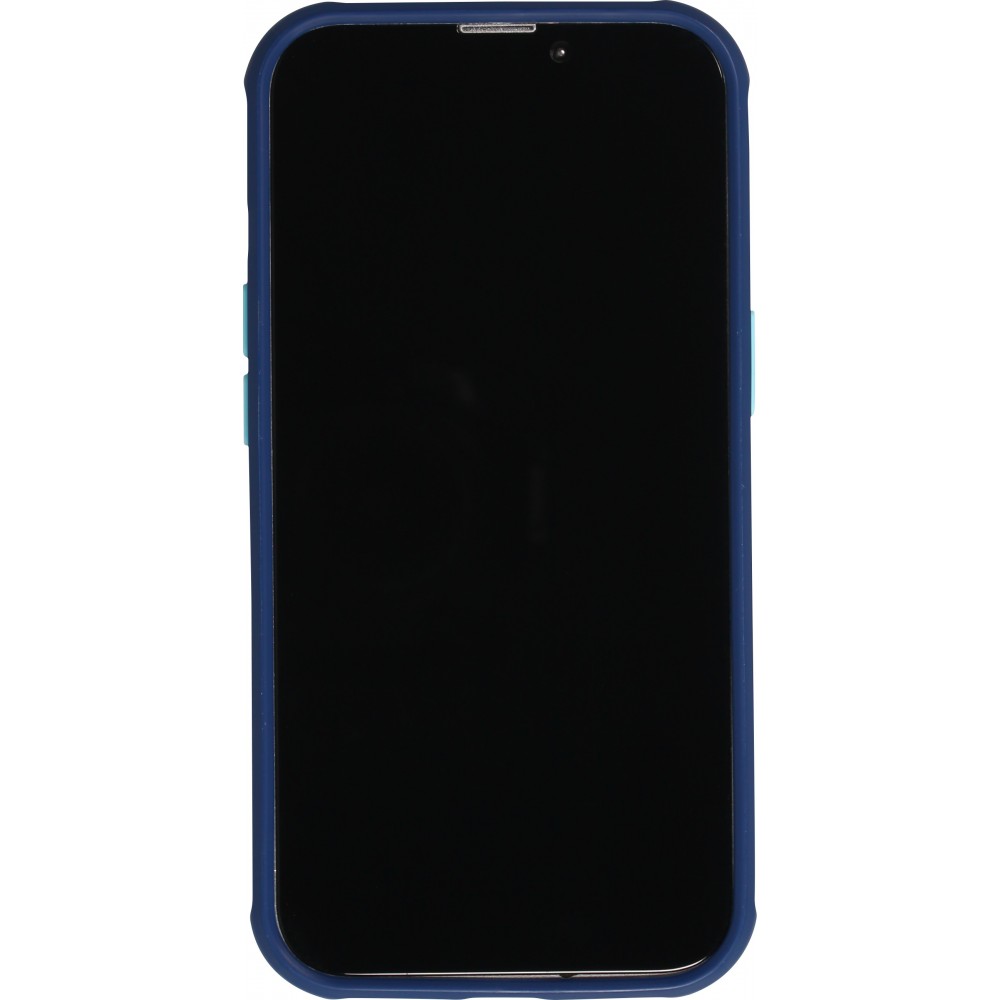 Coque iPhone 13 Pro - Dual Tone Bumper Mat Glass - Bleu
