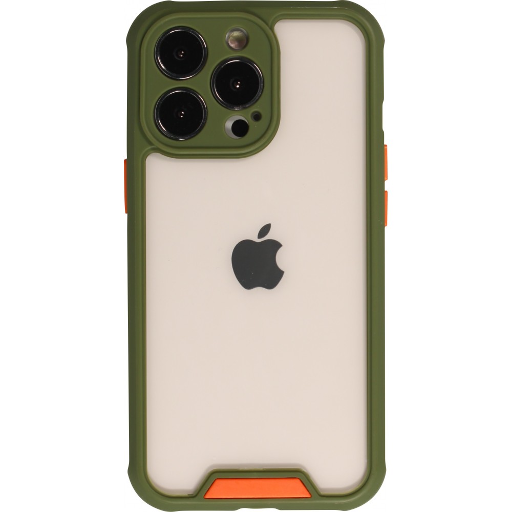 iPhone 13 Pro Max Case Hülle - Dual Tone Bumper Mat Glass - Khaki