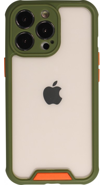 iPhone 13 Pro Max Case Hülle - Dual Tone Bumper Mat Glass - Khaki