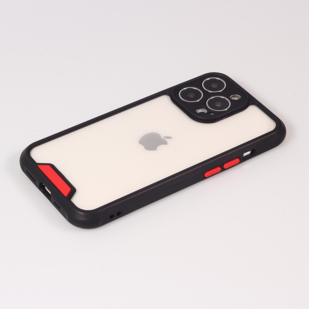 iPhone 13 Pro Max Case Hülle - Dual Tone Bumper Mat Glass - Schwarz