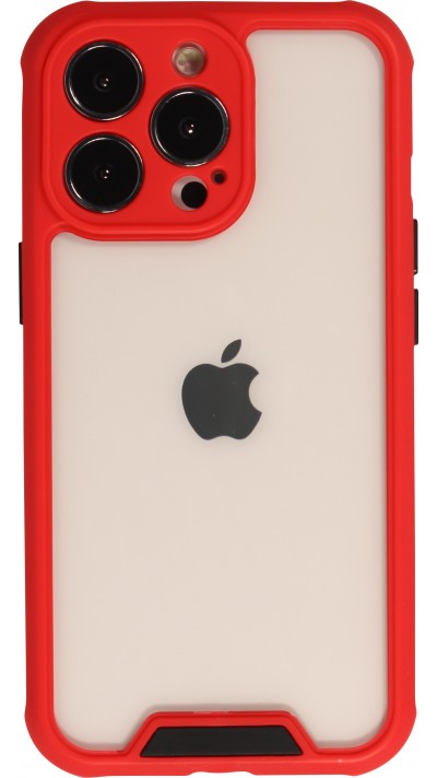 iPhone 13 Pro Max Case Hülle - Dual Tone Bumper Mat Glass - Rot