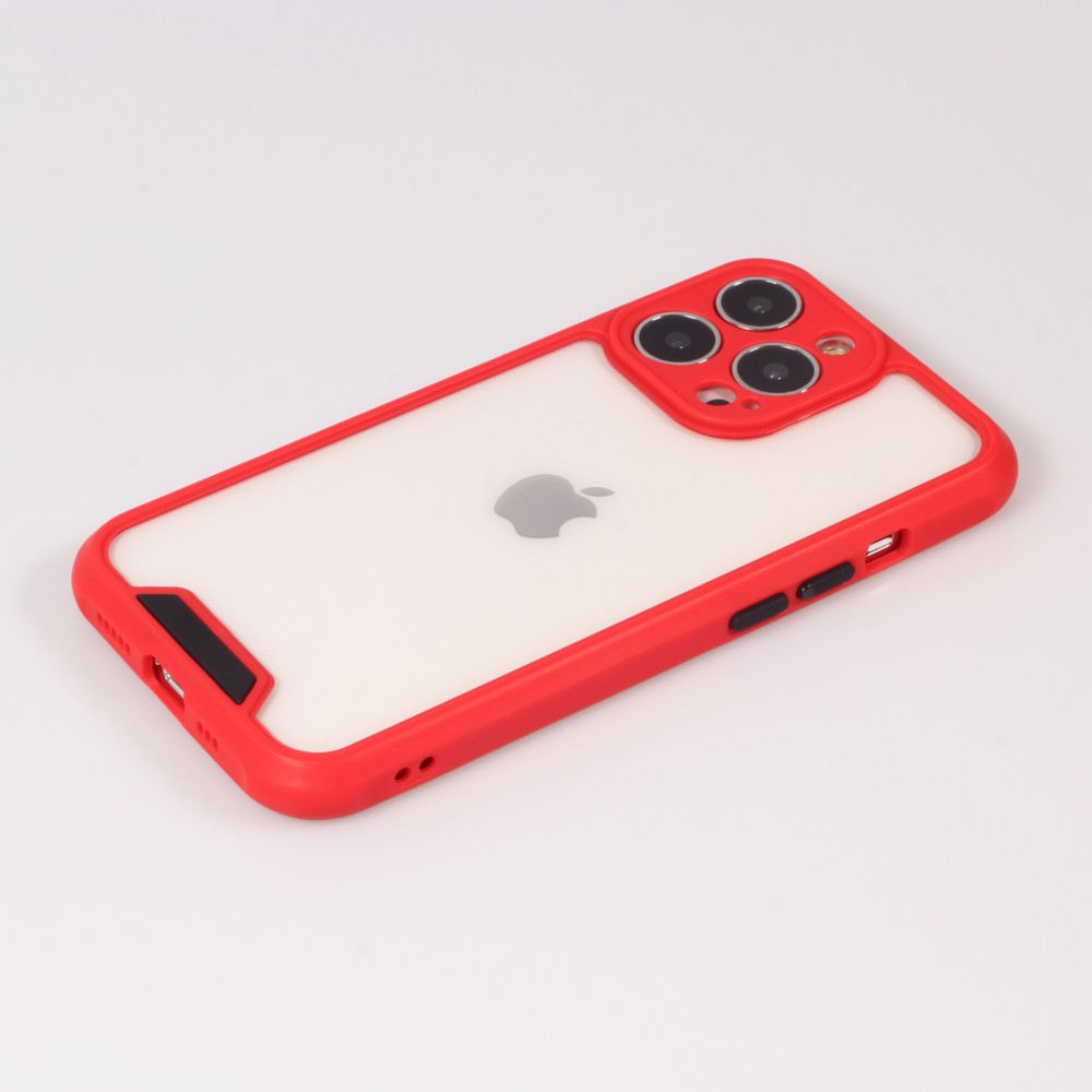 Coque iPhone 13 Pro Max - Dual Tone Bumper Mat Glass - Rouge