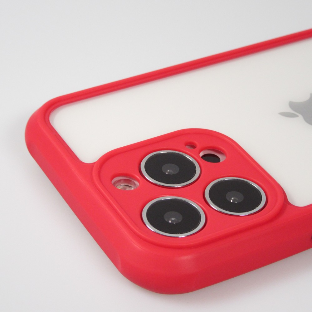 Coque iPhone 13 Pro Max - Dual Tone Bumper Mat Glass - Rouge