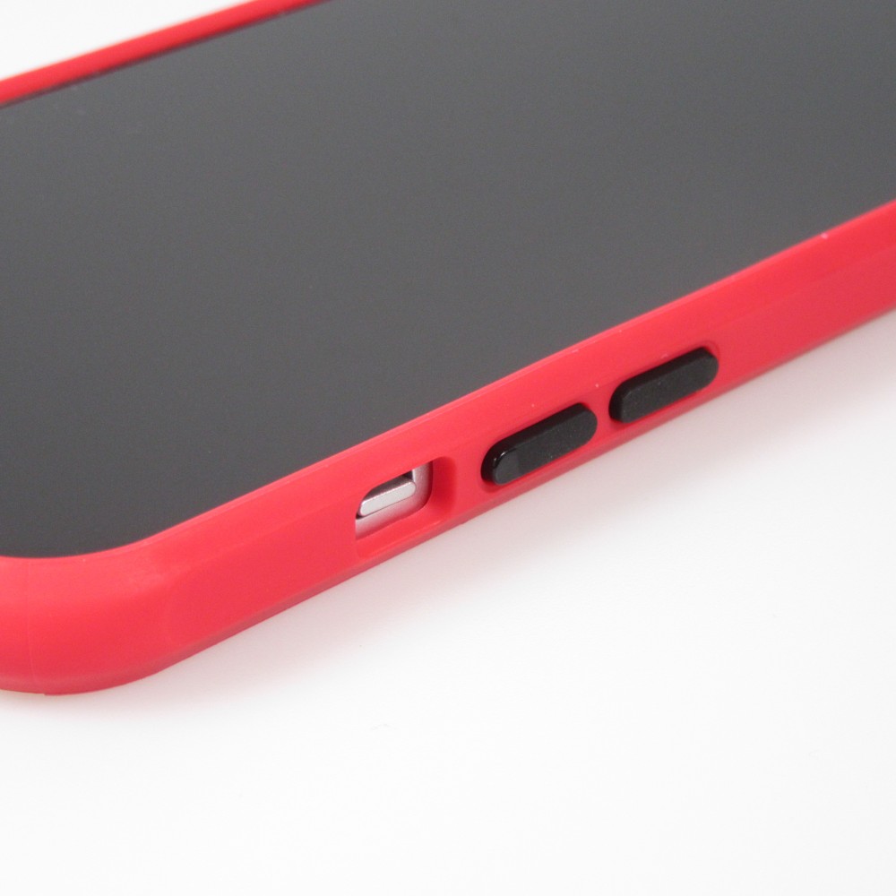 Coque iPhone 12 Pro Max - Dual Tone Bumper Mat Glass - Rouge