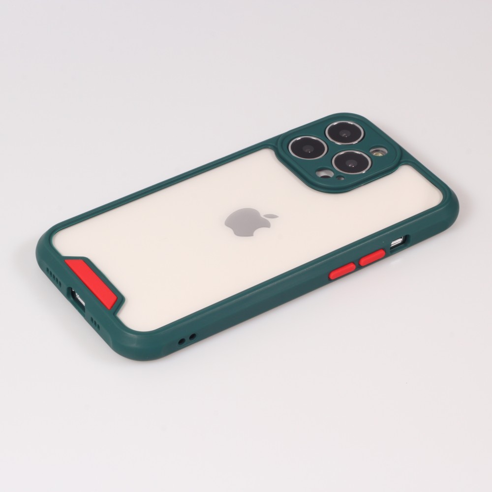 Coque iPhone 13 Pro - Dual Tone Bumper Mat Glass - Vert foncé