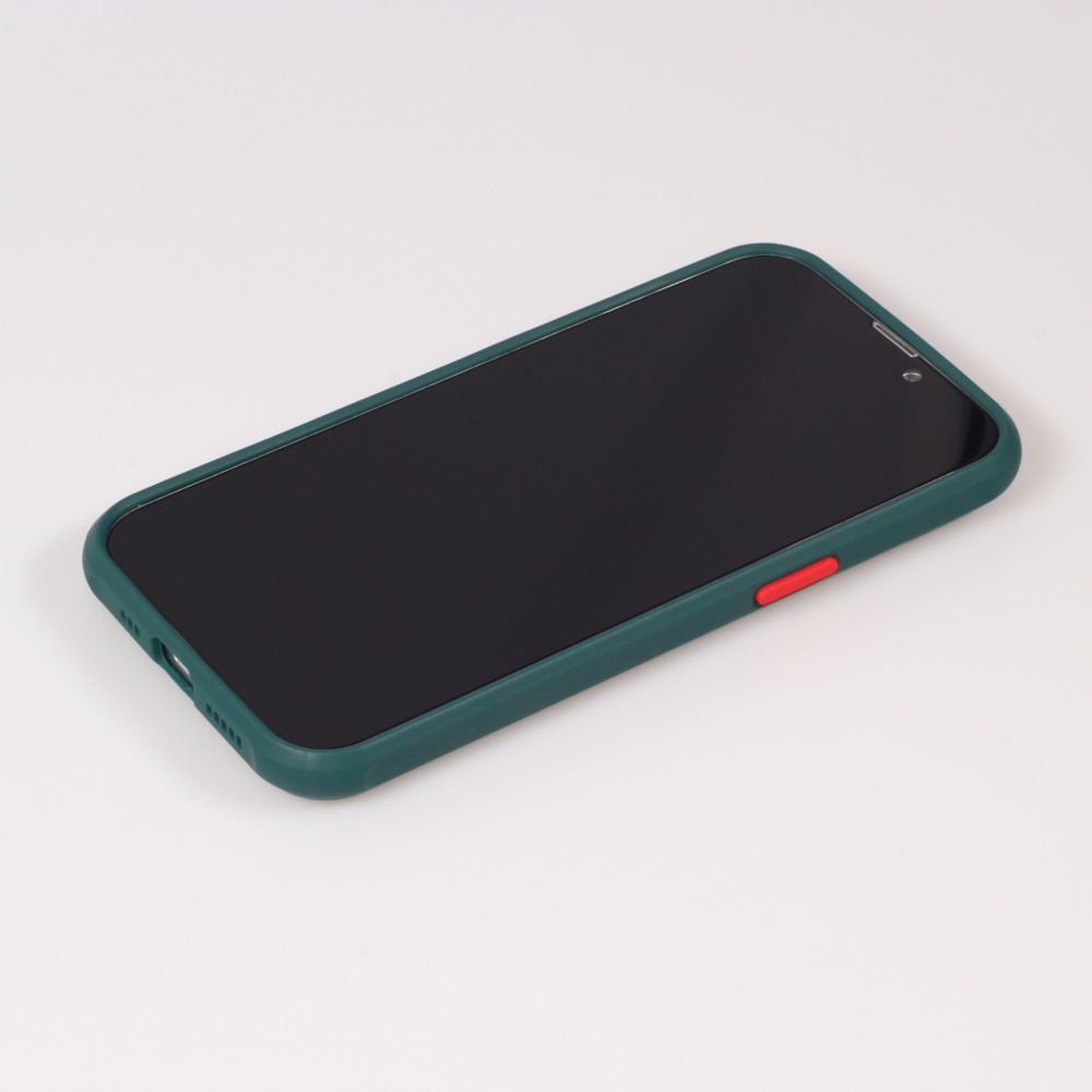 Coque iPhone 12 Pro Max - Dual Tone Bumper Mat Glass - Vert foncé