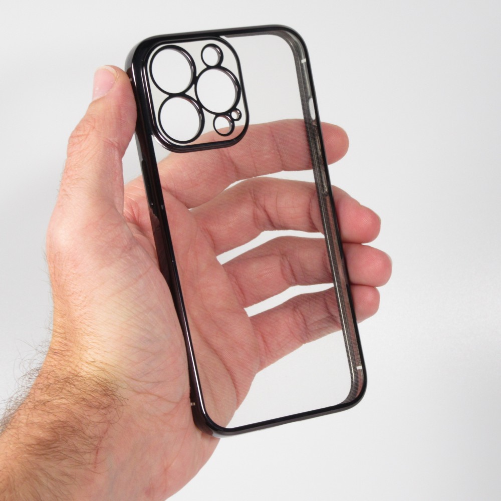Hülle iPhone 13 Pro - Electroplate - Schwarz
