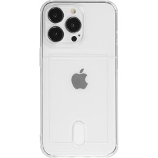 Hülle iPhone 13 Pro Max - Gummi Bumper Kartenhalter - Transparent