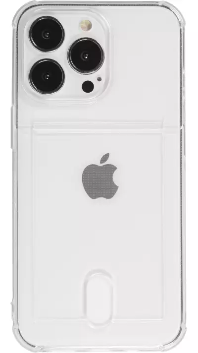 Coque iPhone 13 Pro - Gel Bumper Porte-carte - Transparent