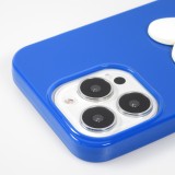 Coque iPhone 13 Pro Max - Gel Coeur 3D relief - Bleu