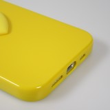 Coque iPhone 13 Pro - Gel Coeur 3D relief - Jaune