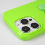 Coque iPhone 13 Pro Max - Gel Coeur 3D relief - Vert