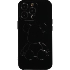 Coque iPhone 13 Pro -Gel Dead bear 3D - Noir